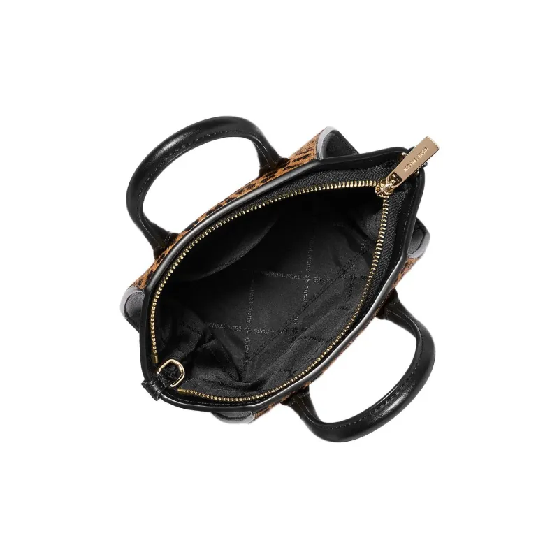 MICHAEL KORS Avril With Cow Suede Leather Shoulder Bag, Crossbody Bag, Handbag Mini Women's Black & Brown-1