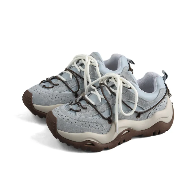 DOLIN COLLECTION Low Top Chunky Sneakers Athletic Shoes Women's Blue-3