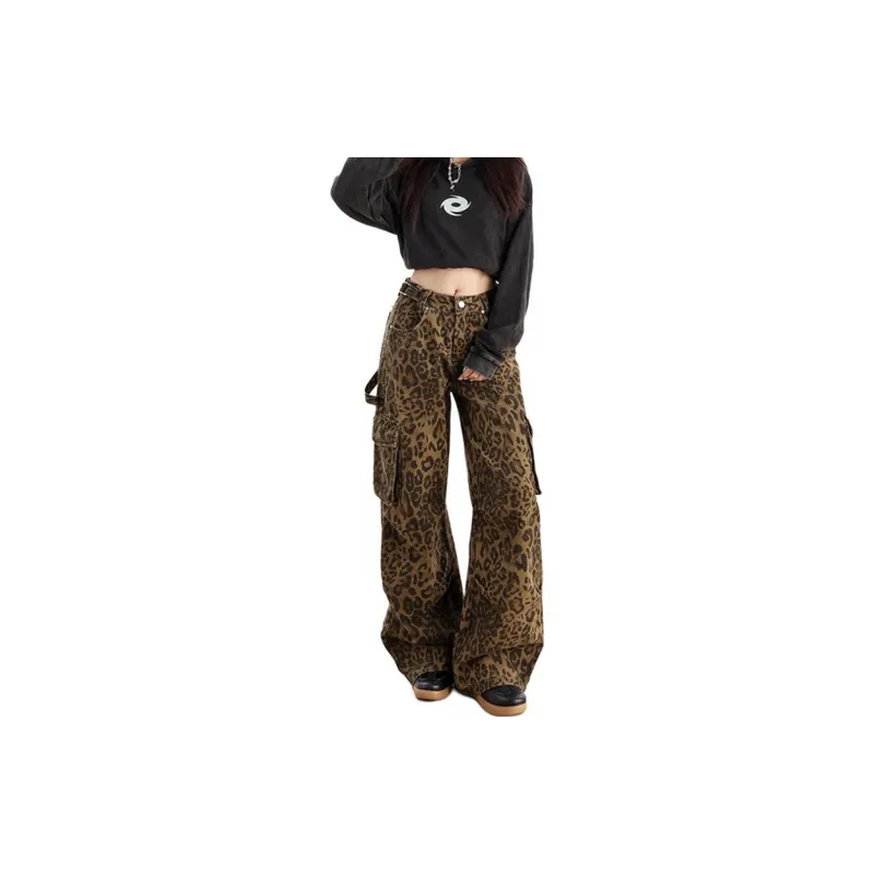 Concubine Zhu Jeans Women's Leopard Print-5