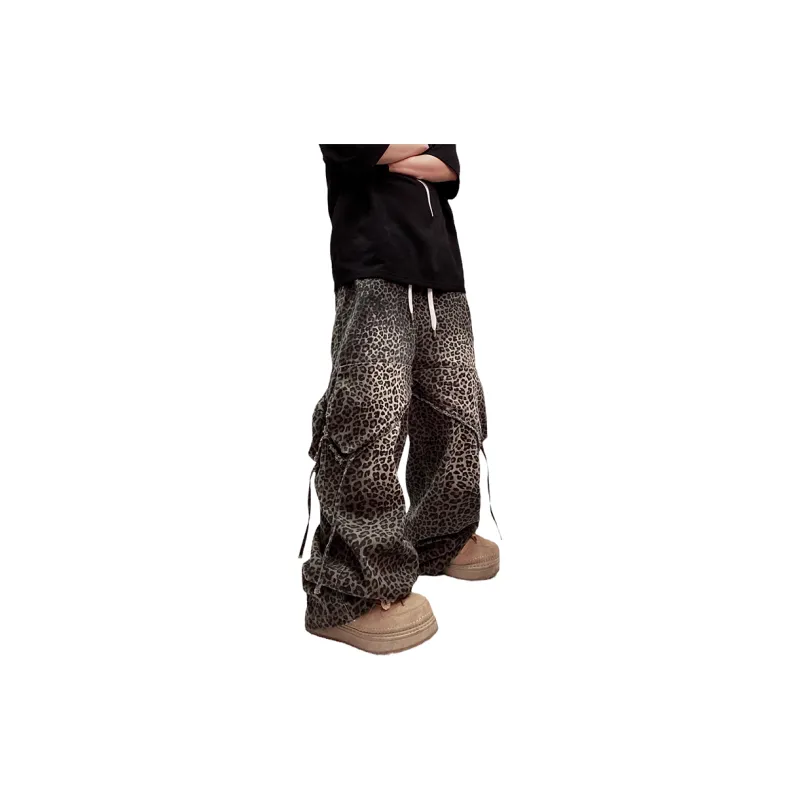 UUCSCC Jeans Men Leopard Print-4