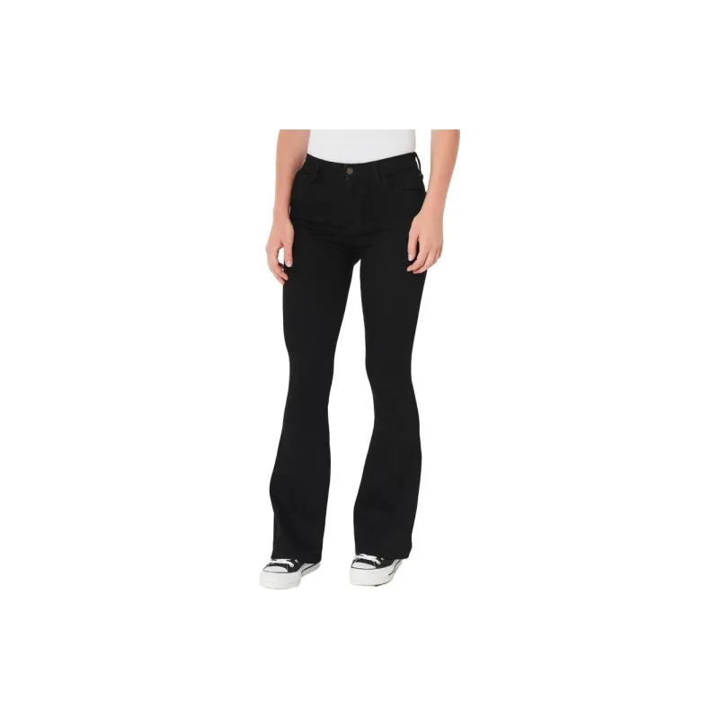 Hollister Jeans Women's Black Brown Button-1