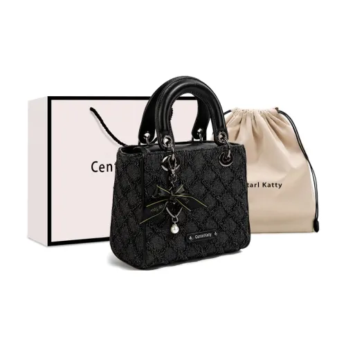 CentarlKatty PU Polyurethane Handbag Regular Women's Denim Black
