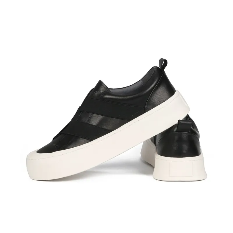 Thai Points Low Top Skateboard Shoes Men's Black-2