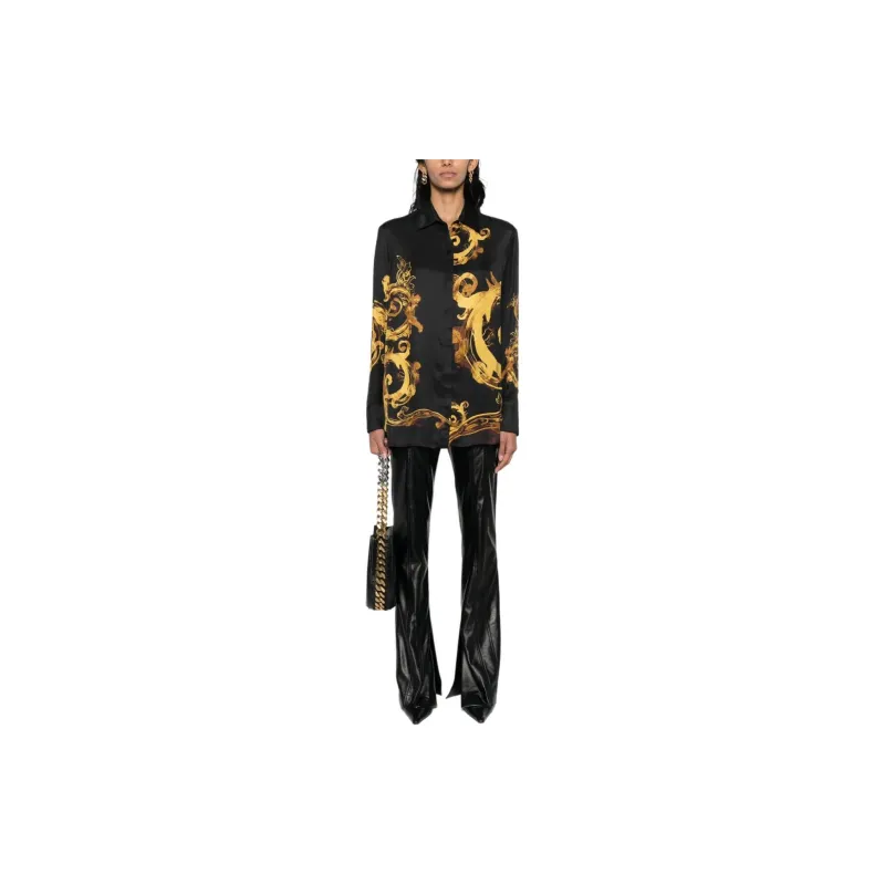 VERSACE JEANS COUTURE Chain Couture print Satin Shirt-1