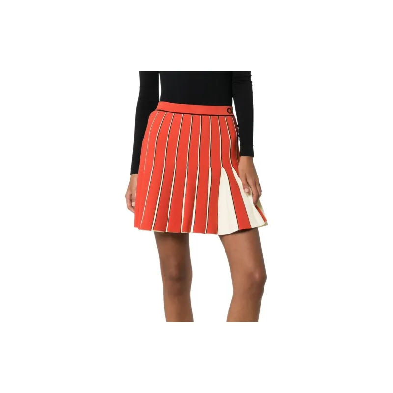 OFF WHITE Casual Short Skirts Women's Red-2