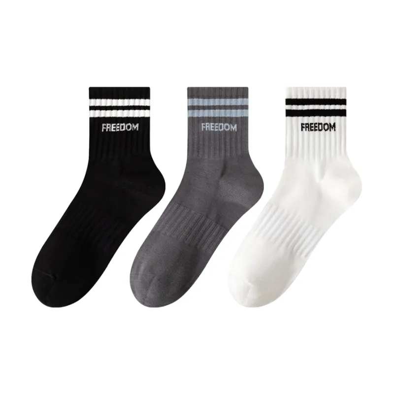 MIIOW Trend Party Series Mid Calf Socks Unisex 3 Pack-4
