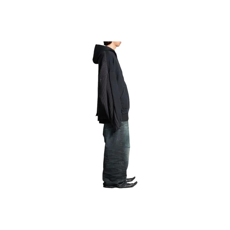 Balenciaga Patched Zip Up Hoodie-2
