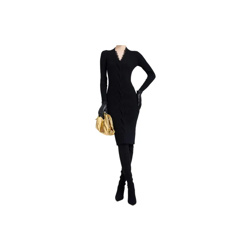 BESIONIA FＷ23 Long Sleeved Dresses Women's Black-1