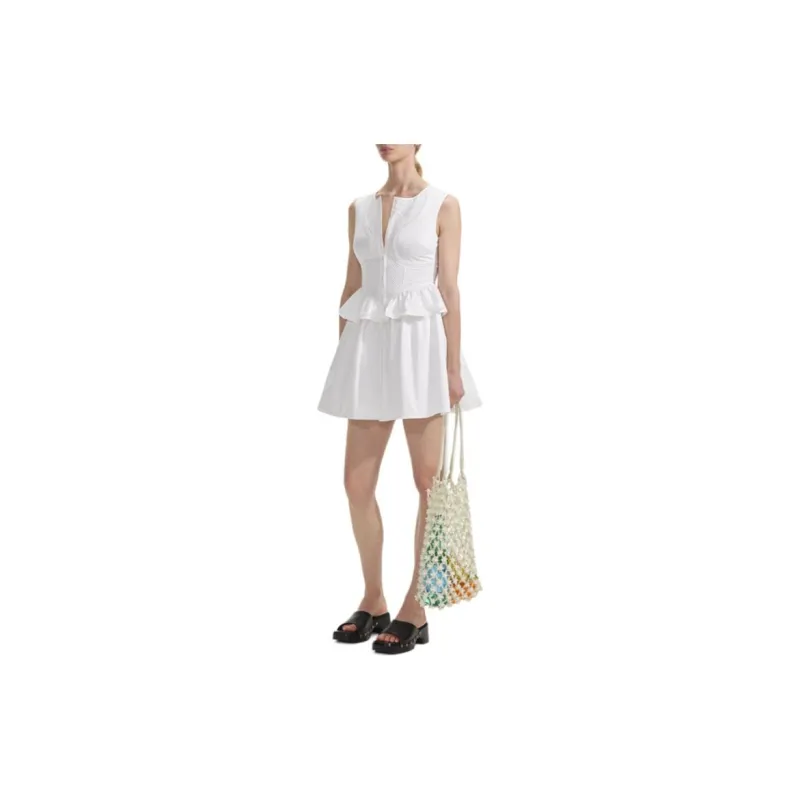 Self portrait Lace Detailed Sleeveless Mini Dress-2