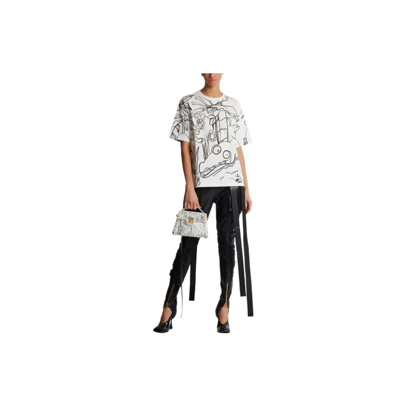 Balmain Hair X Disney Graphic Printed Crewneck T Shirt-1