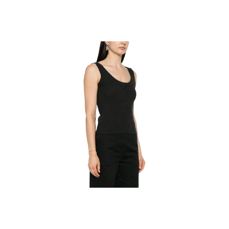 Brunello Cucinelli Monili chain Ribbed knit Top-2