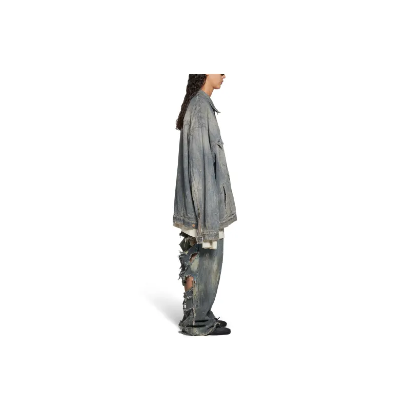Balenciaga Deconstructed Denim Jacket-4