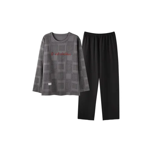 UAVAE Pajama Set Men's Dark Gray