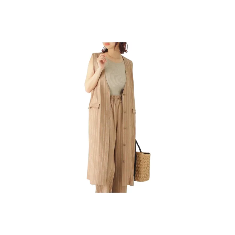 Beams Sleeveless Dresses Women's Light Umber-4