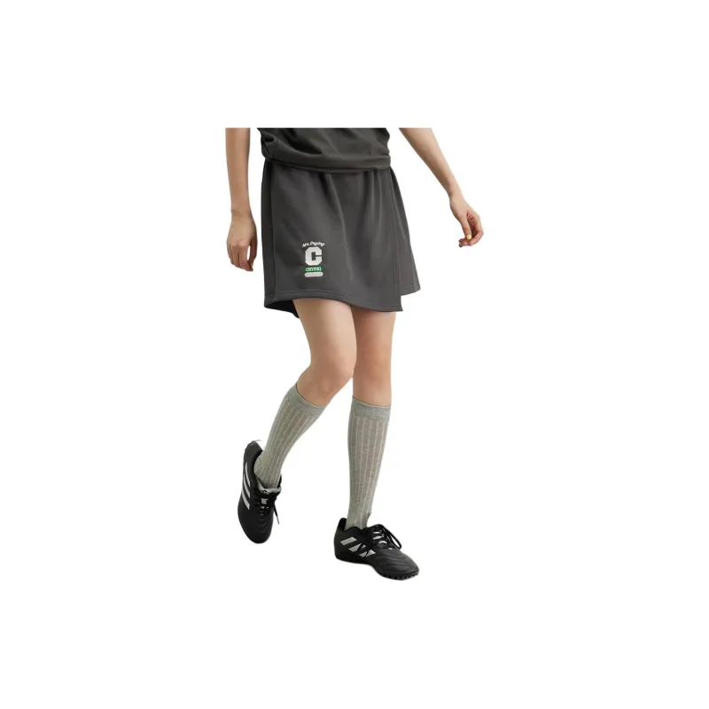 Crying Center Casual Shorts Women's Coffee Gray-1