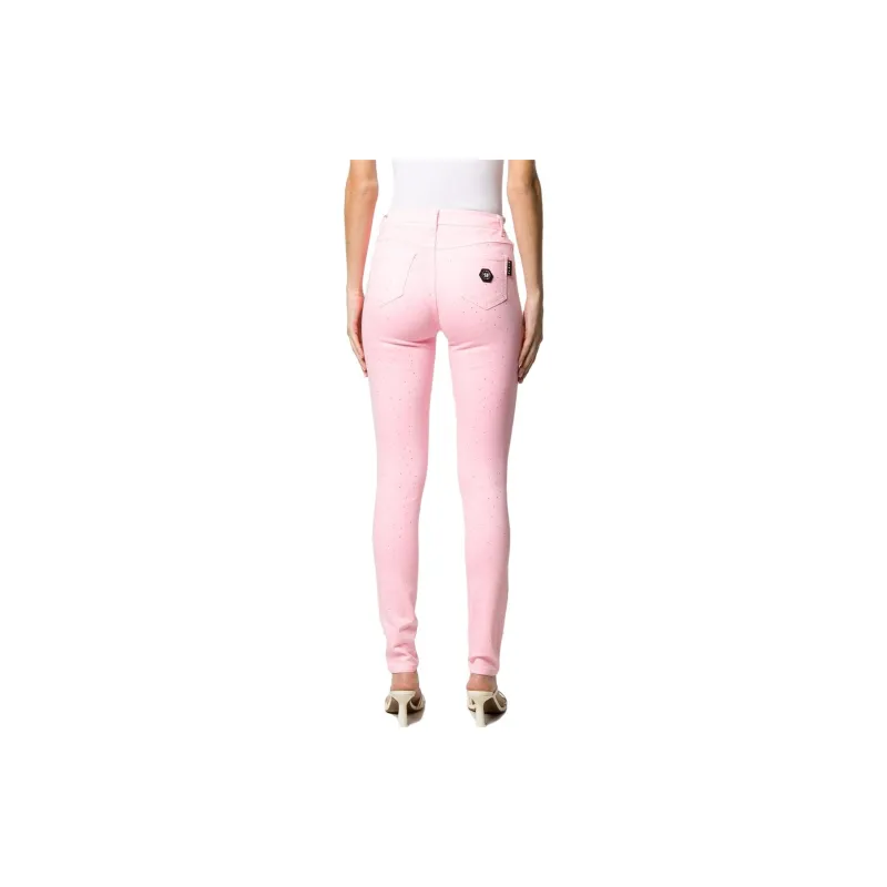 PHILIPP PLEIN High rise Crystal embellished Jeggings-2