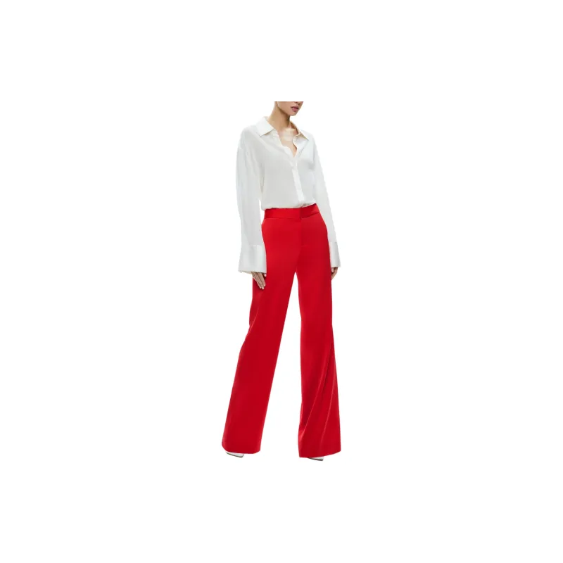 ALICE+OLIVIA Calvin Wide leg Tailored Trousers-2