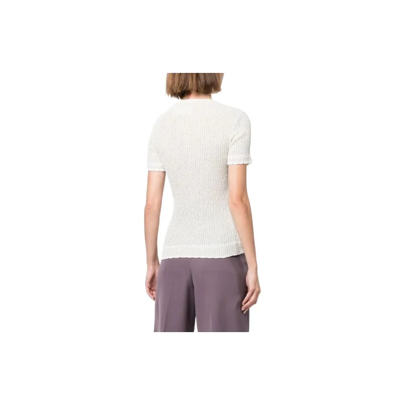 Maison Margiela Floral-appliqué Ribbed Top-3