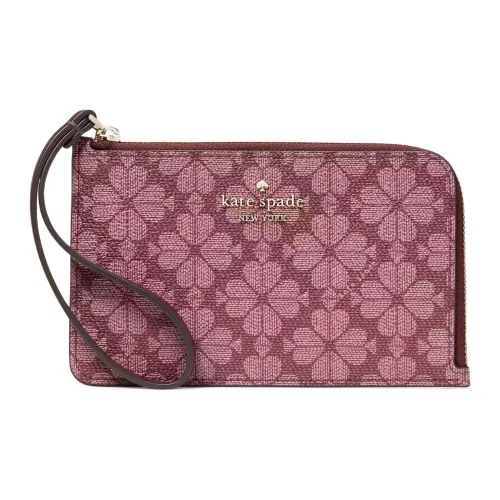 Kate Spade Lucy PVC Polyvinyl Chloride Wallet Trumpets Women's Rose Red