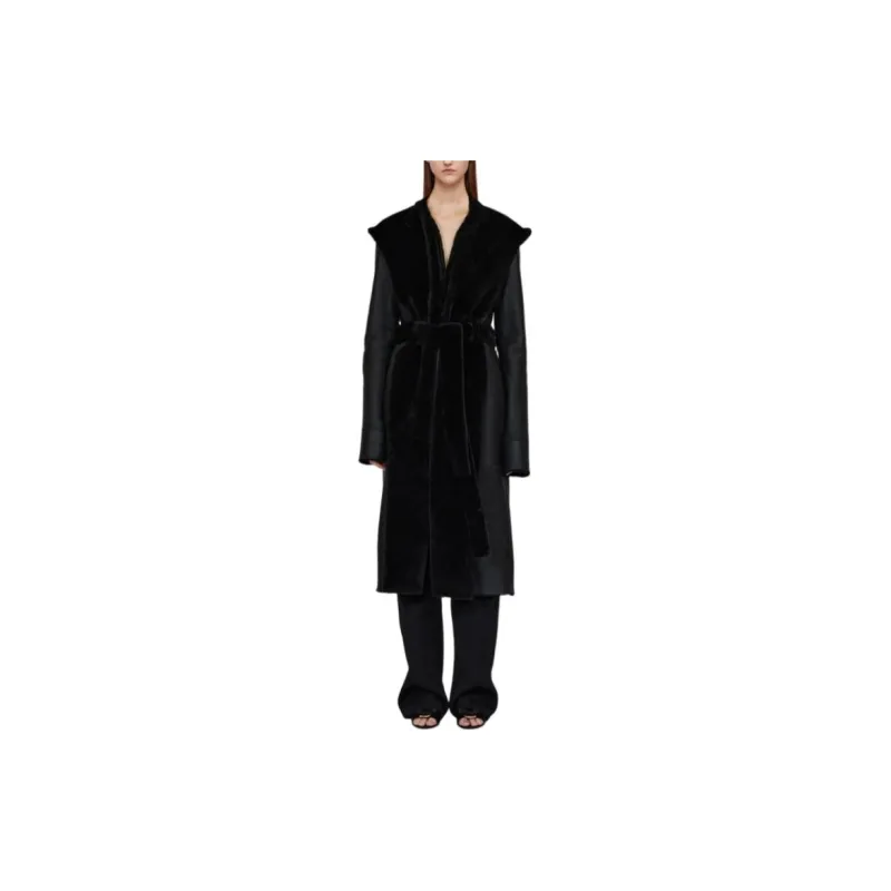 Ferragamo Belted Shearling Coat-1