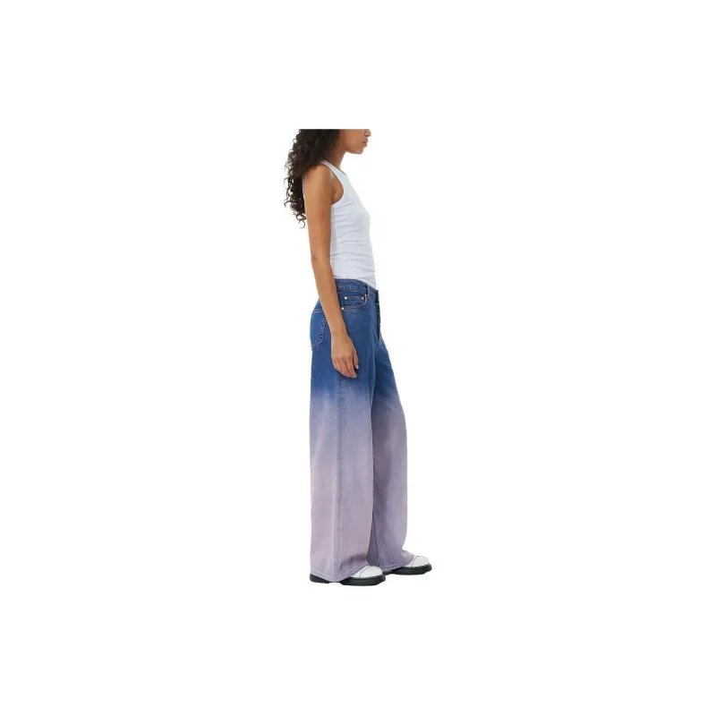 GANNI Future High rise Wide leg Jeans-3