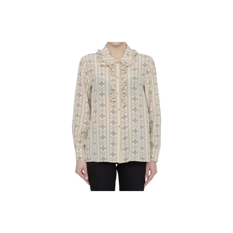 CELINE Shirts Women's Khaki-2
