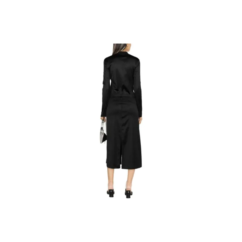 DIESEL Denim Long Skirts Women's Black-2