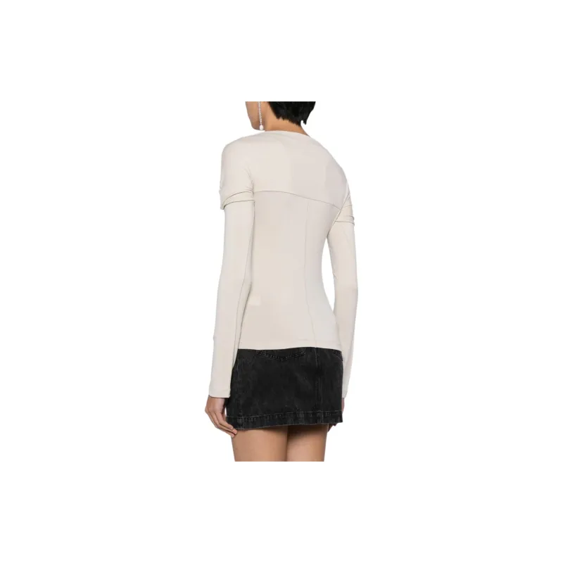 LOW CLASSIC Boat-neck Jersey Top-2