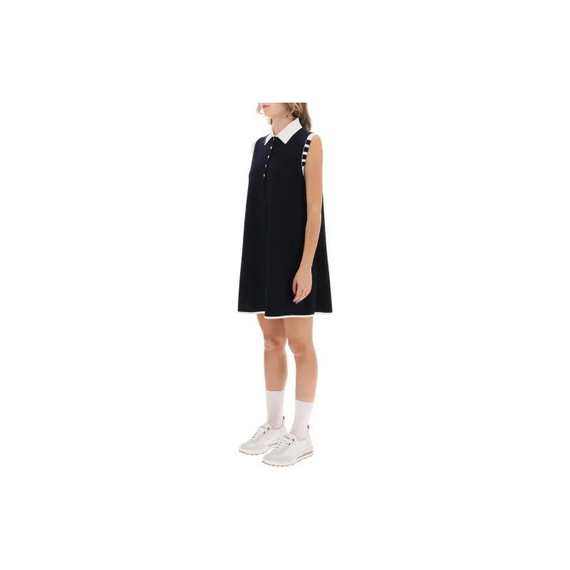 THOM BROWNE Sleeveless Dresses Women's Dark Blue-1