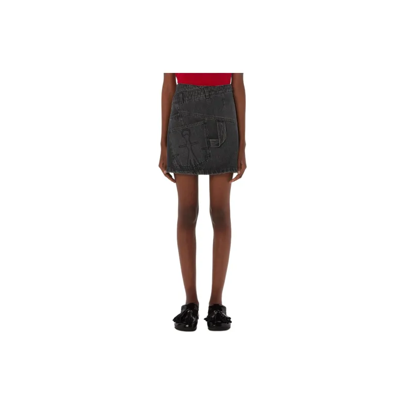 JW Anderson Twisted Denim Mini Skirt-1