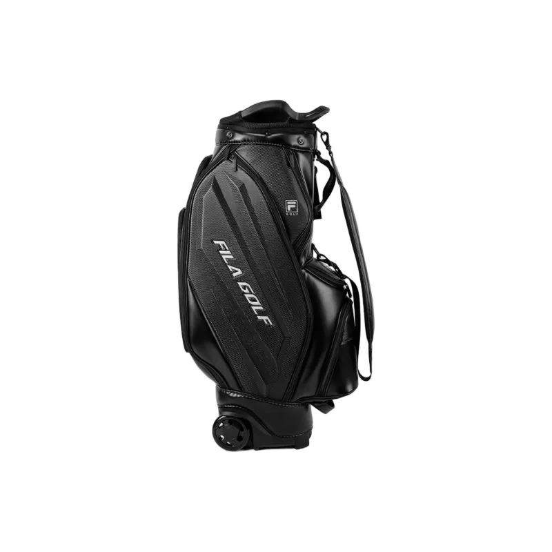 FILA Polyurethane Bonded Synthetic Leather Golf Bag Handbag Regular Men's Pitch Black-4