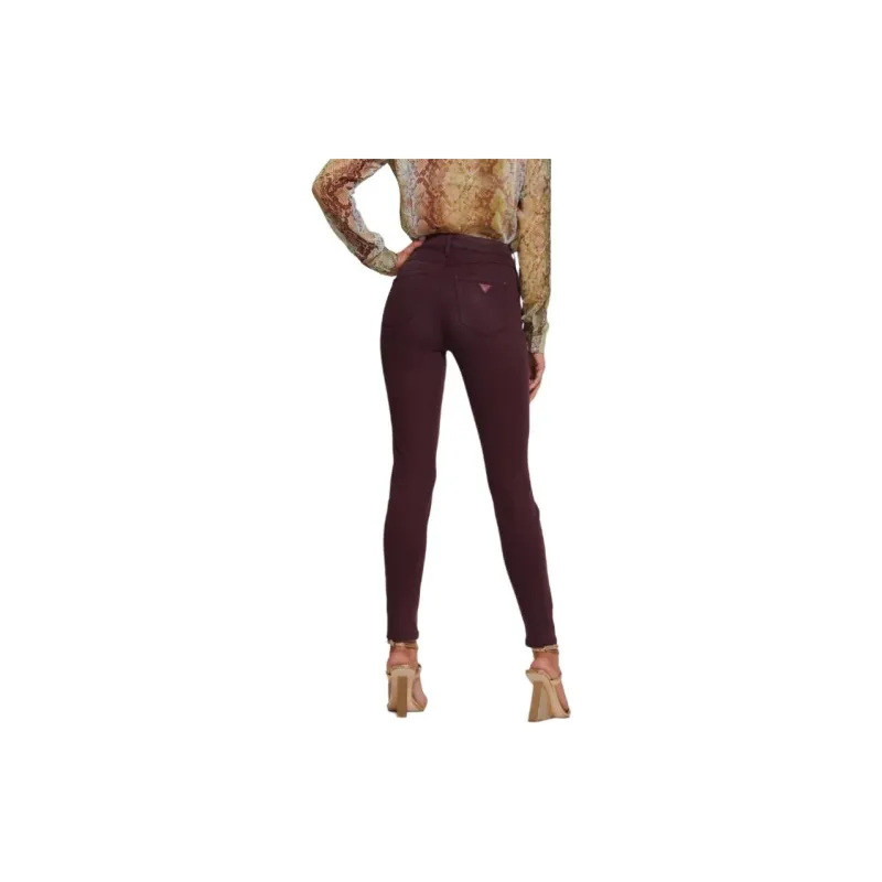 GUESS 1981 Coated Skinny Jeans Jeans Women's Dark Brown-5