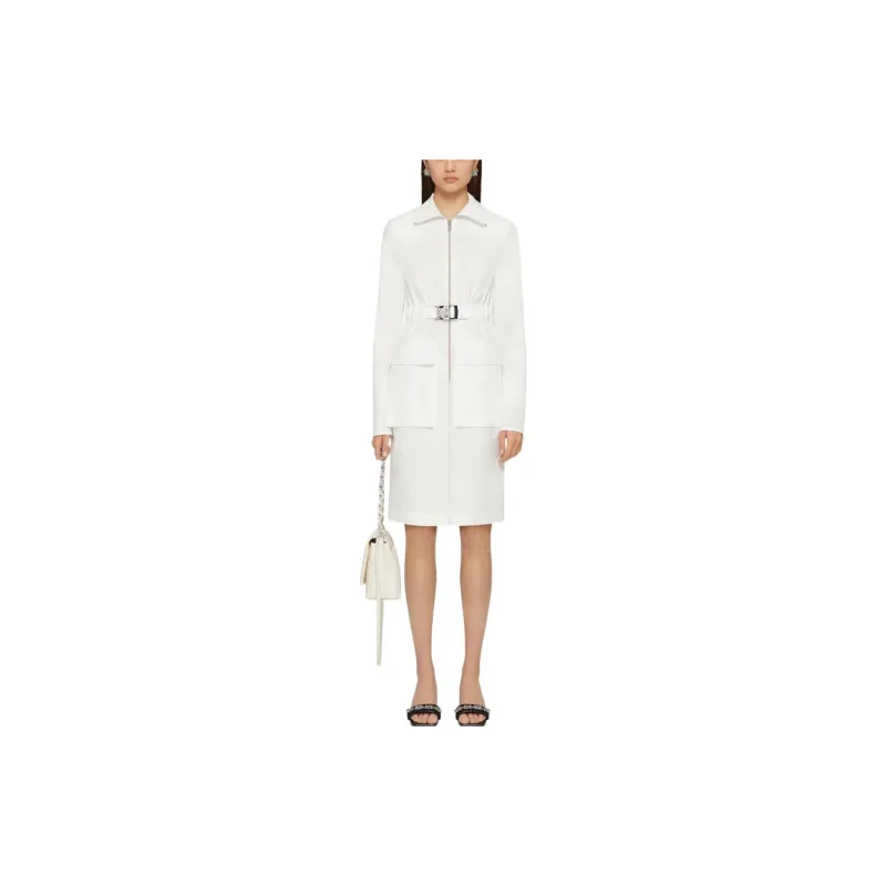 Givenchy Long Sleeved Dresses Women's White-1