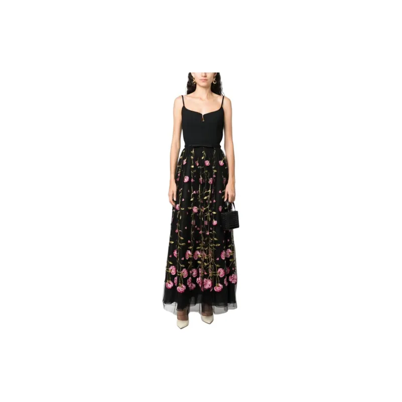 Giambattista Vall Floral Embroidered Tulle Skirt-1