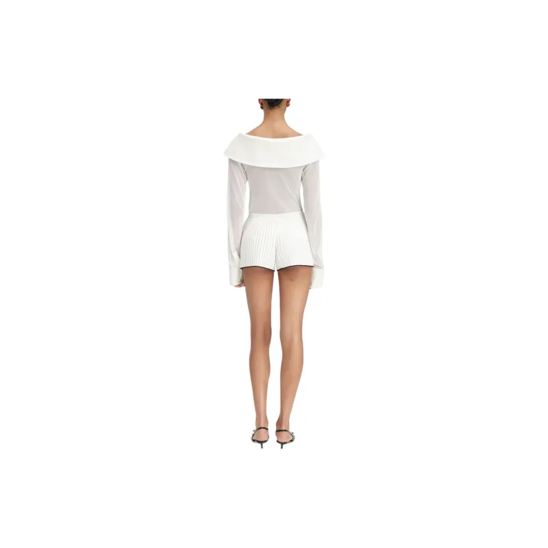 Jacquemus Le Haut Maille Plissé 'White'-3