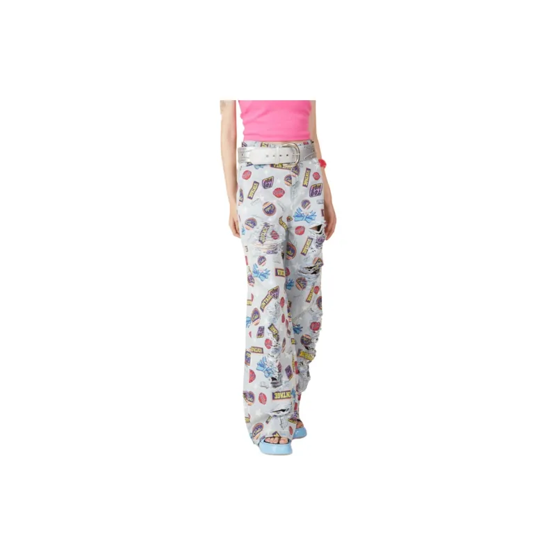 LALABOBO SS24 Jeans Women's Light Blue White-4