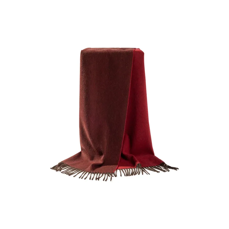 Shanghai Story 100% Cashmere Knit Scarves Women's Coffee Red Gift Box Set-13