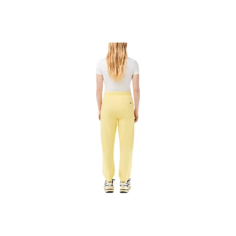 LACOSTE Knitted Sports Pants Women's Light Yellow-2