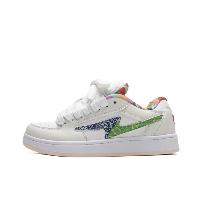 Cushioned Wear-Resistant Lightweight Low-Top Skateboard Shoes Women's Cashew Nut Color Element-0