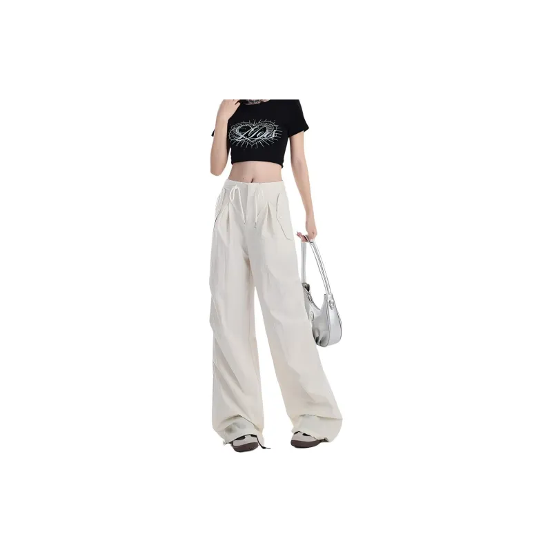 Kazakhstan Casual Pants Women's Cream Apricot-3