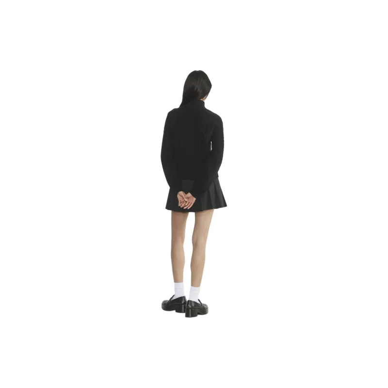ARITZIA Sunday Best Boreal 1/4 Zip Sweater Sweater Women's BLACK/Black-1