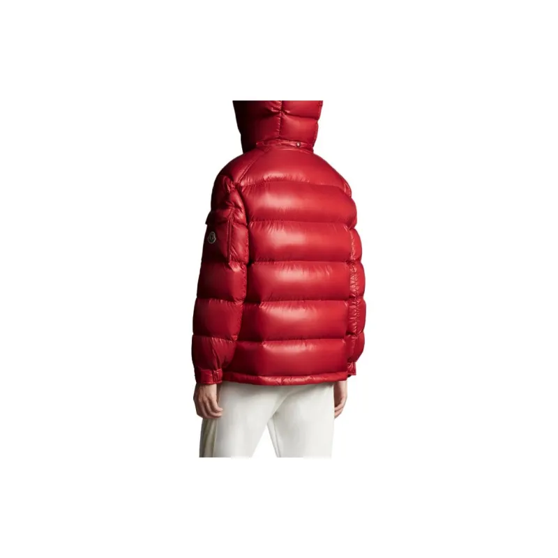 Moncler Women's Maire Short Down Jacket Glossy Ruby Red-3