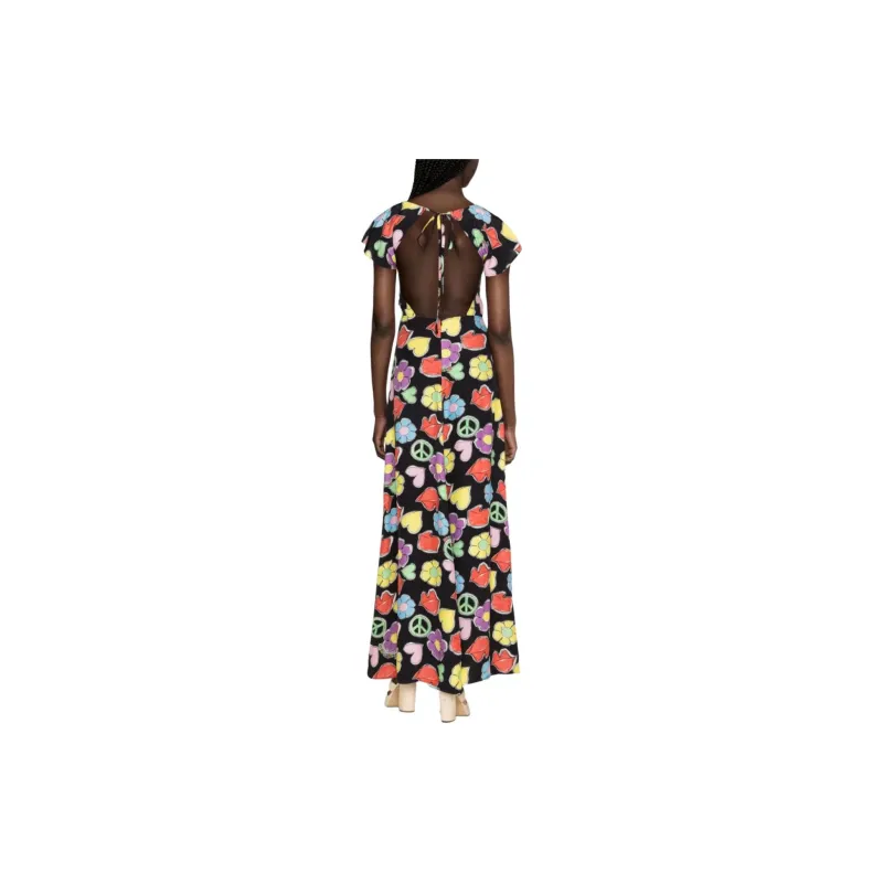 MOSCHINO Jeans Floral-Printed Flared Dress-2