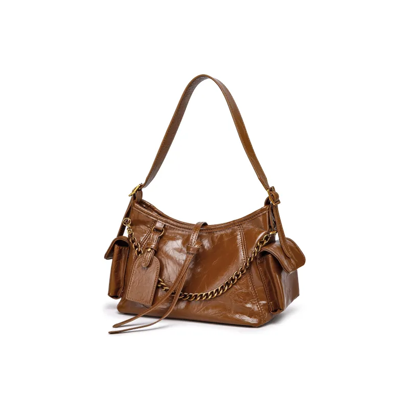 FAIRWHALE PU Shoulder Bag Regular Women's Black/Brown/Khaki/White/Burgundy/Silver-6