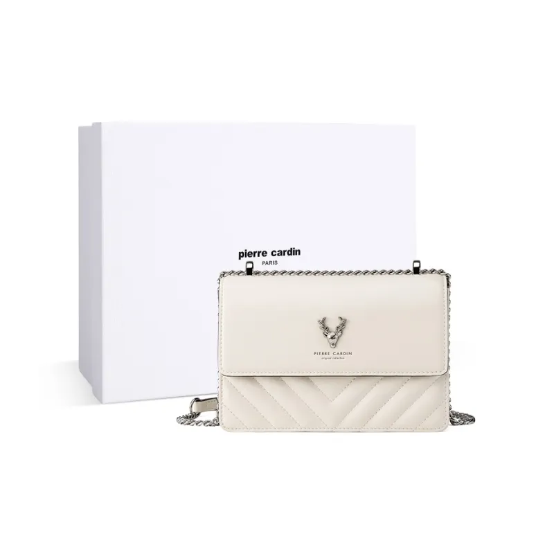 PIERRE CARDIN Fashion Versatile Chanel Inspired Small Crossbody Bag Cow Leather Shoulder Bag Regular Women's-0