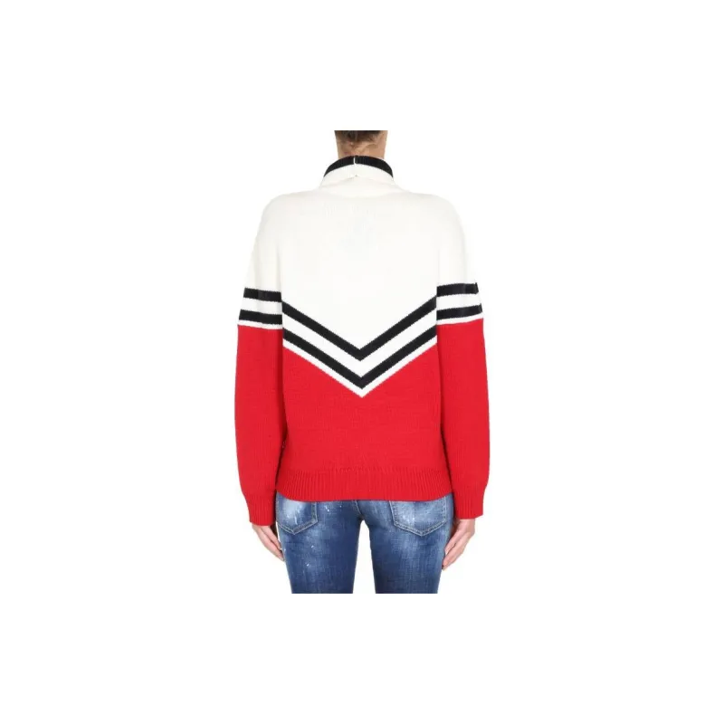 DSQUARED 2 Chevron Turtleneck Sweater-3