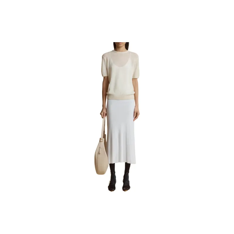 KHAITE PF24 THE PIERRE SWEATER Cashmere Sweater Women's Cream/Cream-1