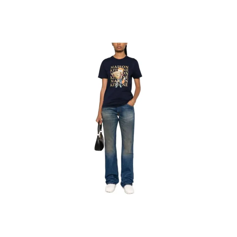 Maison Kitsune Fox Champion Crewneck T Shirt-1