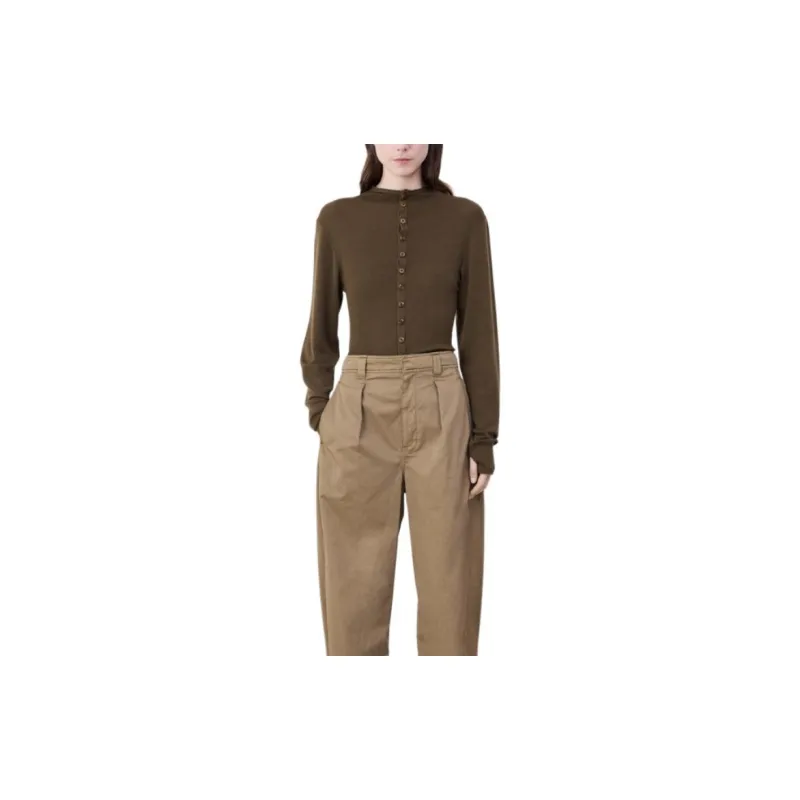 Lemaire Fitted Seamless Cardigan 'Havana'-1