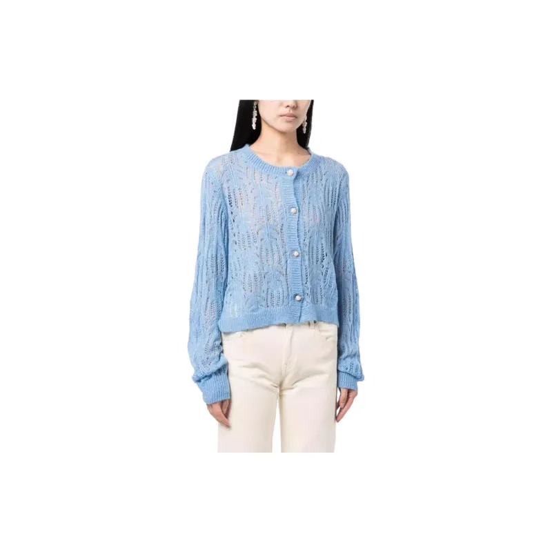 TOUT À COUP Button up Crochet knit Cardigan-2